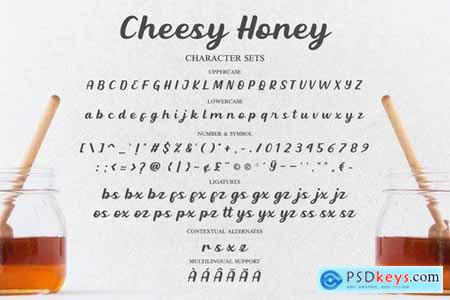 Cheesy Honey - Food Script Font