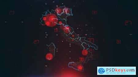 Mapping Epidemic Outbreak in Italy 4K 26130105