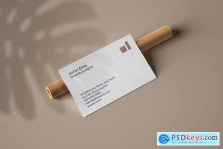 Business Card Mockup Set With Shadow 4606553
