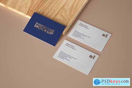 Business Card Mockup Set With Shadow 4606553