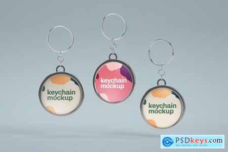 Silver & Card Keychain Mockup Set 4606587