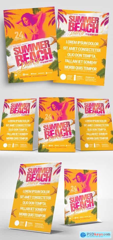 Summer Beach Party Flyer Layout 333031878