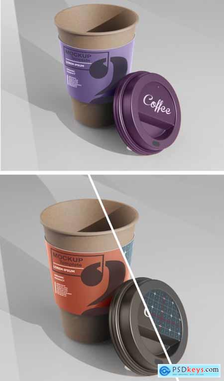 Paper Coffee Cup with Sleeve Mockup 333541394