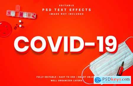 Covid-19 corona virus text effect