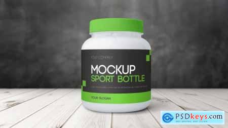 Gym protein bottle mockup