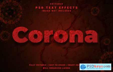 Covid-19 corona virus text effect