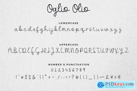 Aglio Olio - Hand Lettering Font