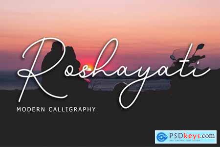Roshayati Modern Calligraphy Font