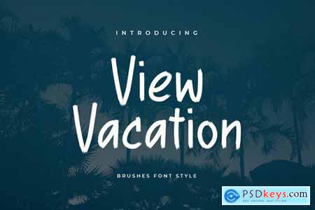View Vacation Brush Font