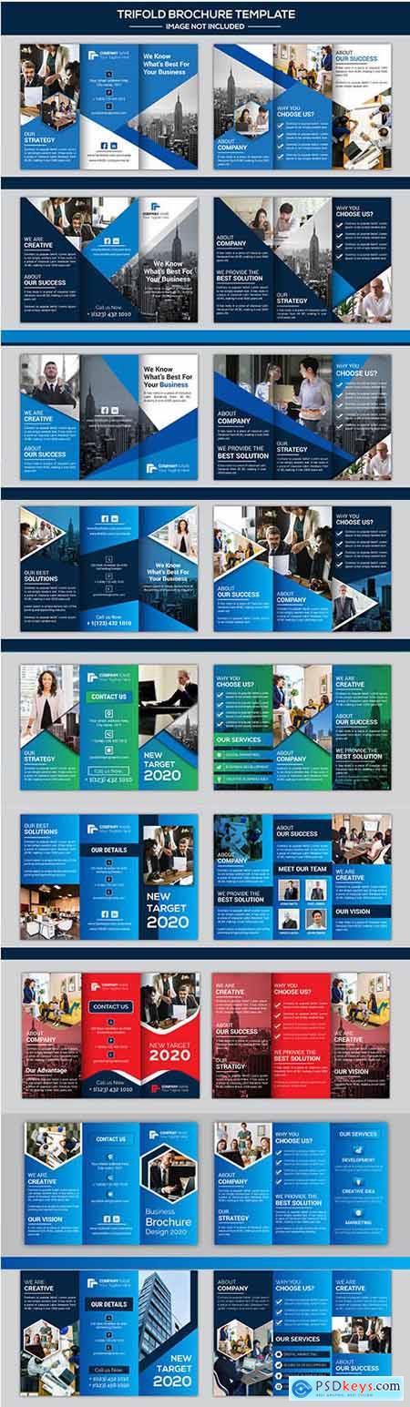 Company Business Trifold Brochure Design