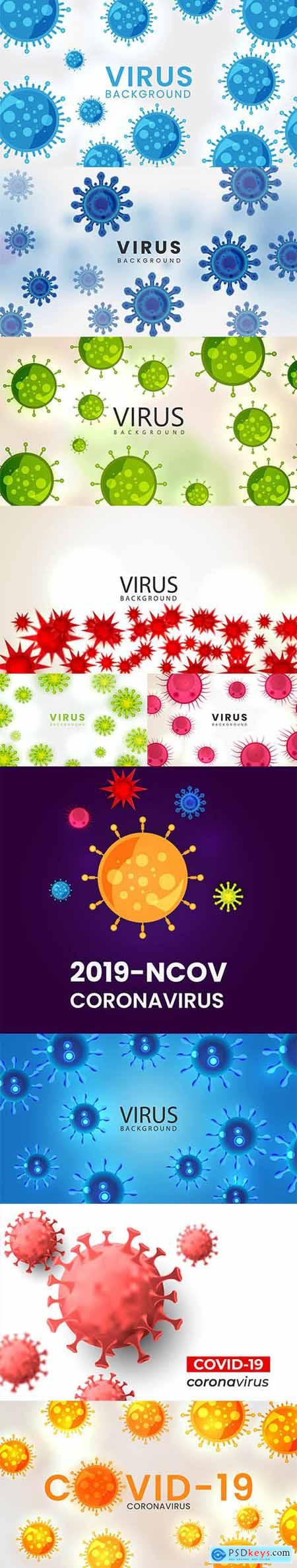 Corona Virus Infection Bacteria Concept Background