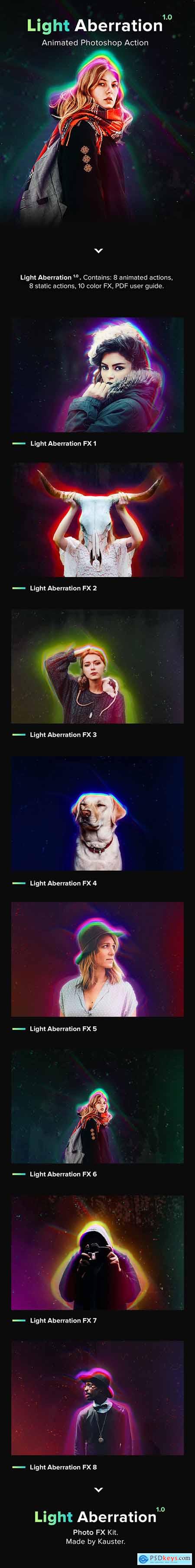 Animated Light Aberration - Photoshop Action 22505480