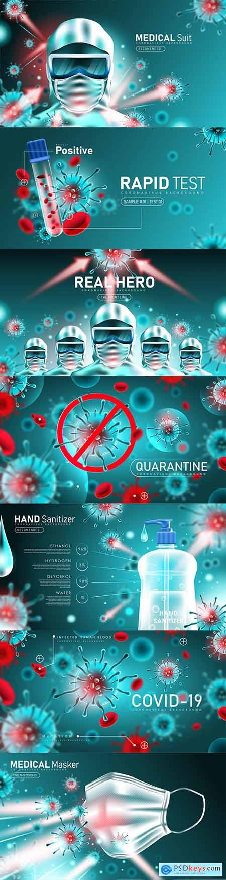 Hand disinfection and coronavirus protective clothing