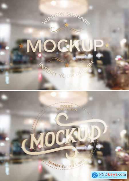 Window Signage Text Effect Mockup 334819621