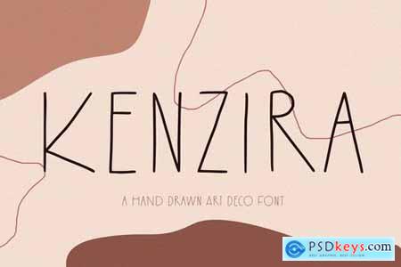 Kenzira - A Hand Drawn Art Deco Font 4761709