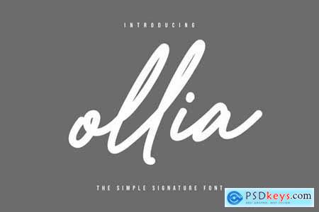Ollia - Simple Signature Font 4771305