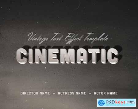 Vintage Old Movie Title Text Effect 336519580