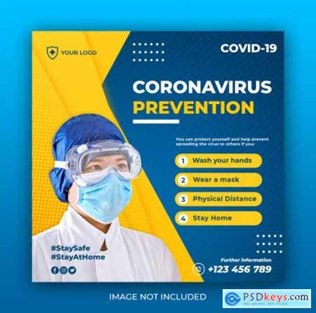 Healthcare banner with virus prevention theme 2
