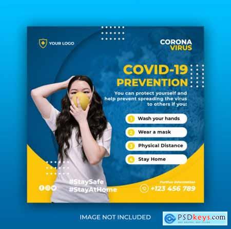 Healthcare banner with virus prevention theme 2