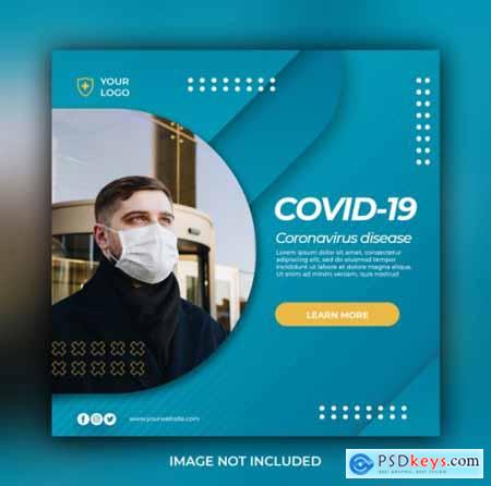 Healthcare banner with virus prevention theme 6