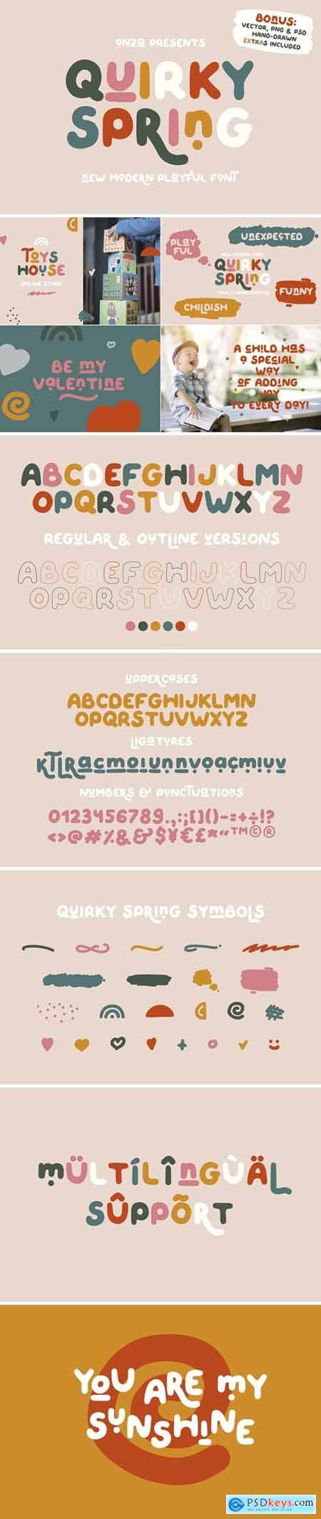 QUIRKY SPRING Playful Font Family 4578764
