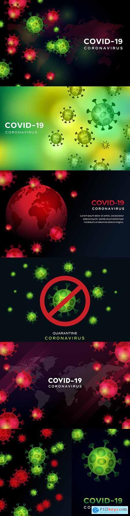 Bacterial infection and coronavirus Covid 19 background