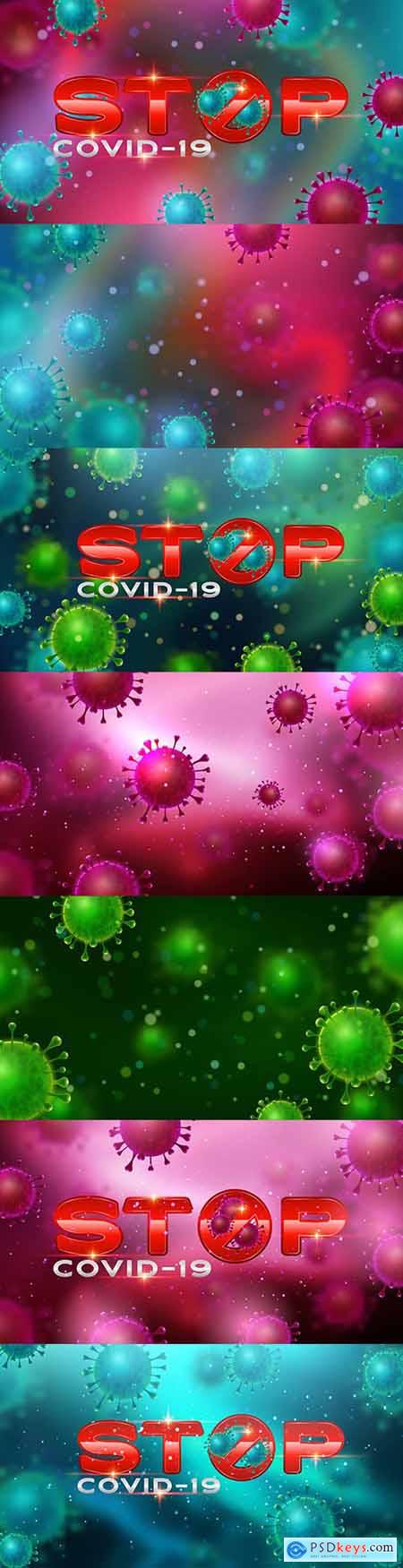 Coronavirus outbreak stop and warning virus appearance