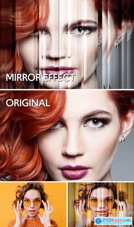 Fractal Mirror Overlay Effect Mockup 337470460