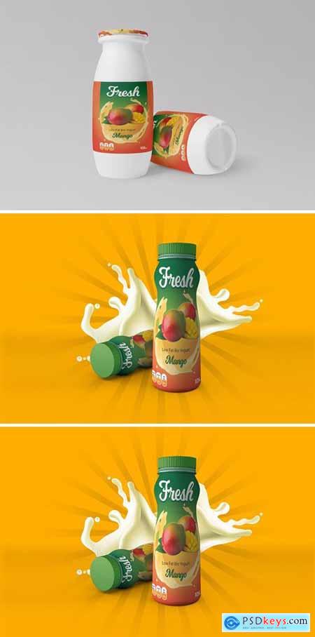 Yogurt Bottle Label Design FSP8LCB