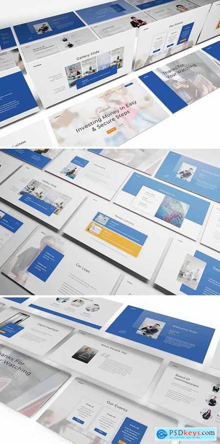 Bank Powerpoint, Keynote and Google Slides Templates