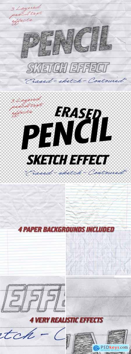 Pencil Drawing Styles Text Effect Mockup 337471009