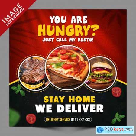 Food menu promotion social media instagram post banner template