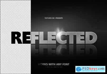 Reflected Metal Text Effect Mockup 337470736