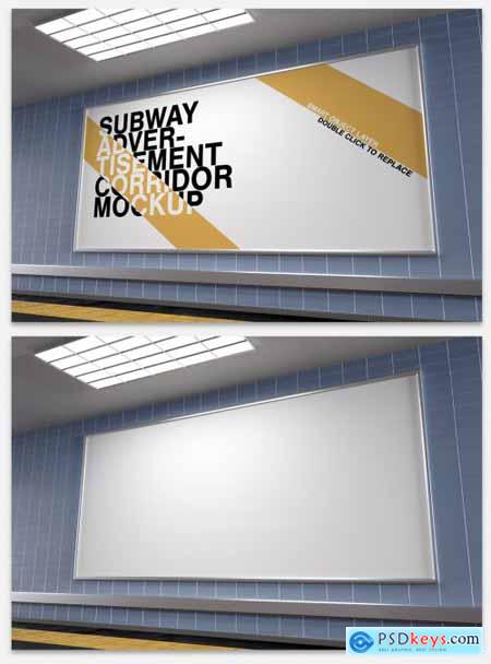 Mockup of Subway Corridor Poster 337382222
