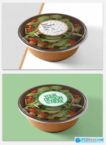 Mockup of a Food Packaging Container with Salad 337384560