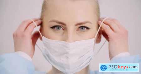 Woman Wearing Protective Mask Coronavirus Covid-19 26249425