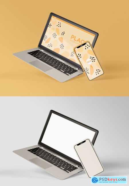 Laptop and Smartphone Mockup 338520658