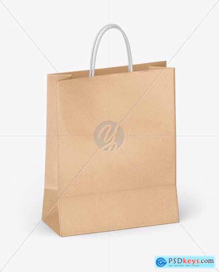 Kraft Shopping Bag w- Rope Handles 56589