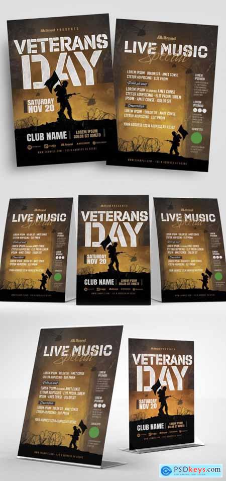 Veterans Day Flyer Layout 338529580