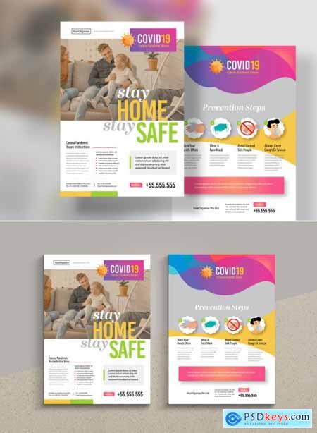 Covid-19 Medical Flyer Layout 338497690