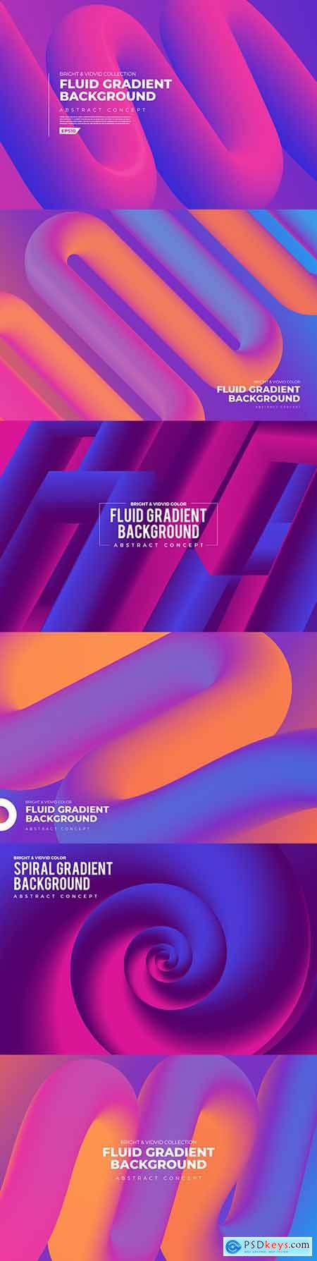 Fluid abstract gradient background design
