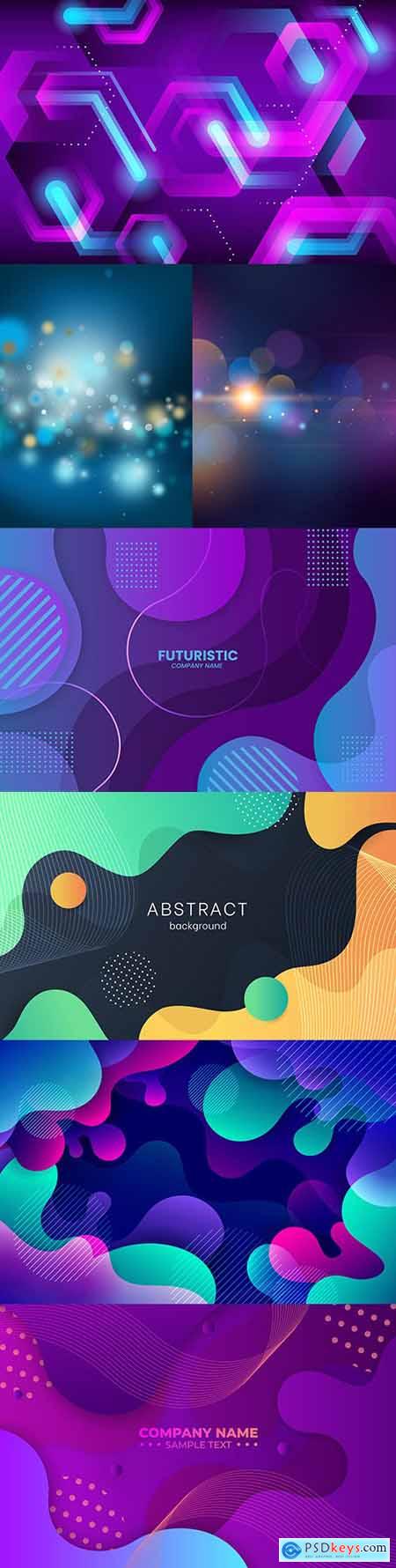 Abstract gradient wave background colorful shapes 5