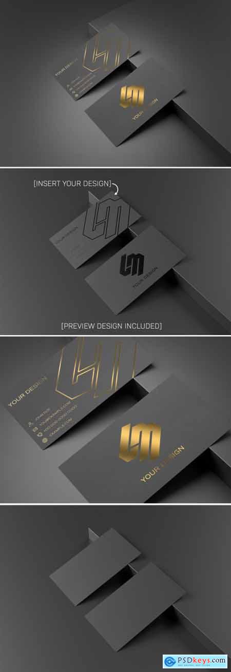Textured Business Card Mockup 332479959