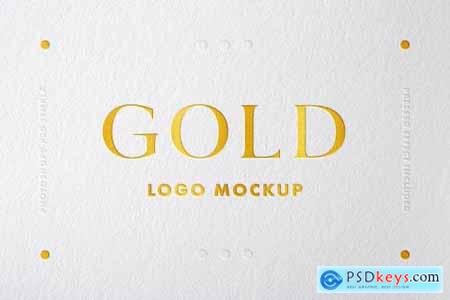 Gold Foil Logo Mockup 4817227