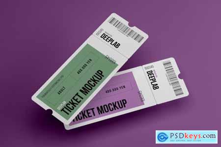 Tickets Mockup Set - 17 styles 4328495