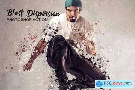 Blast Dispersion Photoshop Action 4755670