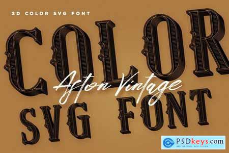 Aston Vintage Color Font