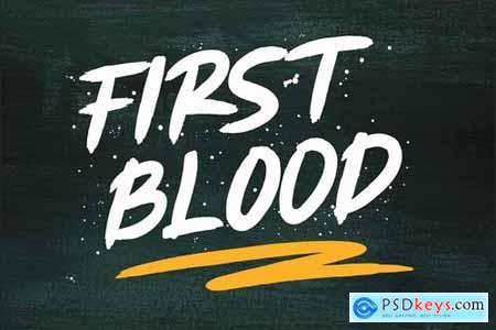 First Blood - Natural Brush Font