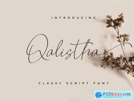 Qalistha Script Font