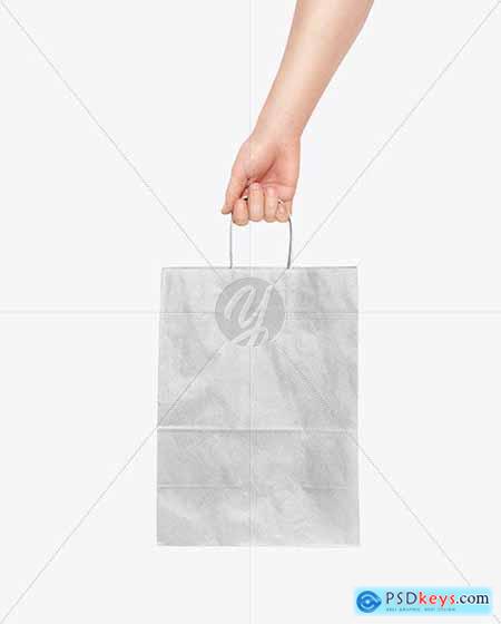 Hand w- Paper Bag Mockup 58727